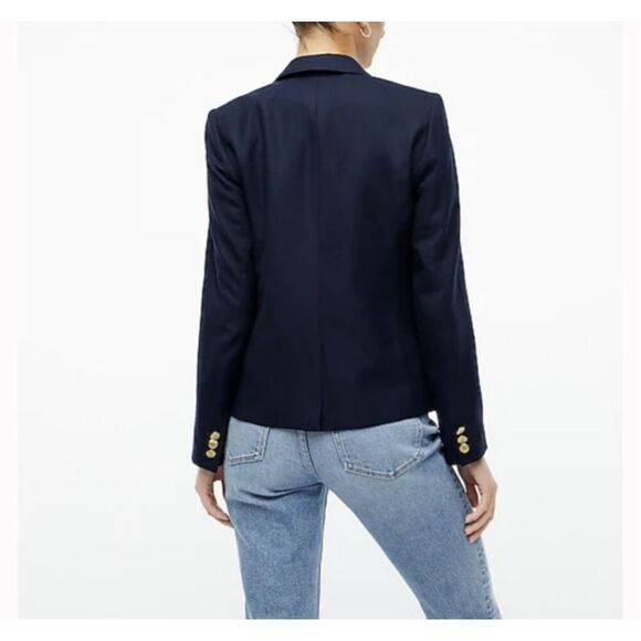 J. Crew schoolboy navy blue wool blend blazer 4 Gold accent buttons - Picture 8 of 12